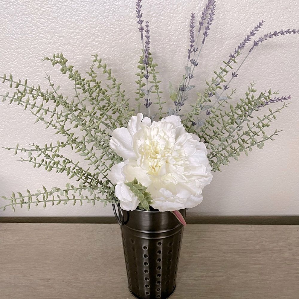 Farmhouse Modern Peony Floral Arrangement